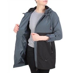 FY-197 AQUAMARINE/BLACK Ветровка женская АЛИСА (65% хлопок, 35% полиэстер) размер 52
