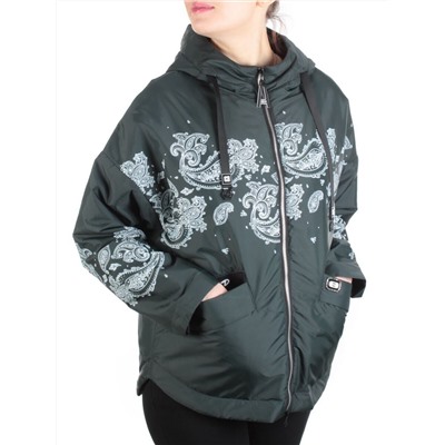 ZW-2312-C DARK GREEN Куртка демисезонная женская BLACK LEOPARD (100 гр.синтепон) размер 50/52 российский