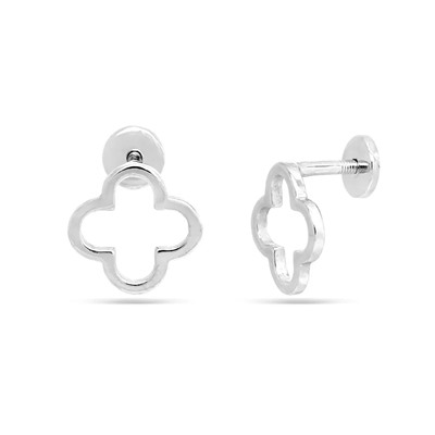 Серьги из серебра без вставки, Ю-25033р