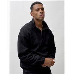 Спортивный костюм мужской демисезонный на флисе черного цвета 331Ch