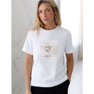 Футболка из премиального хлопка с авторским принтом