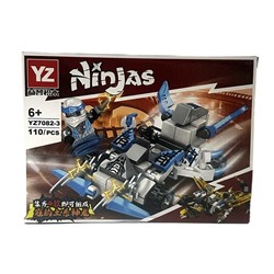 Конструктор NINJAS Ниндзя на Болиде 110дет. 19*14см  / YZ7082-3