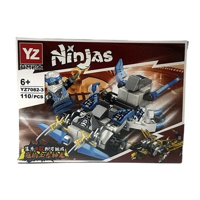 Конструктор NINJAS Ниндзя на Болиде 110дет. 19*14см  / YZ7082-3