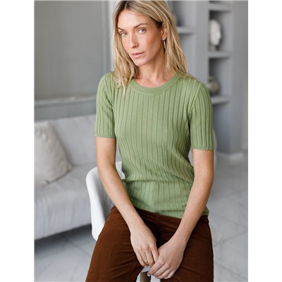 Джемпер тонкой вязки из вискозы с нейлоном