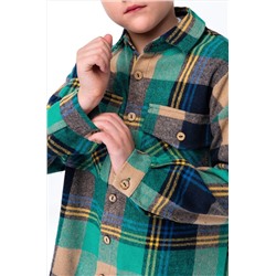 Детская теплая фланелевая рубашка в клетку Happyfox