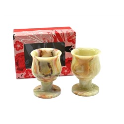 Рюмки из натурального камня оникс 2шт "Классика" 50*50*70мм