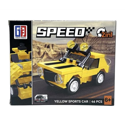 Конструктор SPEED 2в1 Джип-трансформер 122дет. 21*15см  / 123-717