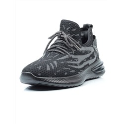 HA101 BLACK/GRAY Кроссовки летние мужские (текстиль) размер
