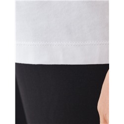 Футболка с принтом свободная эластичная из премиального хлопка