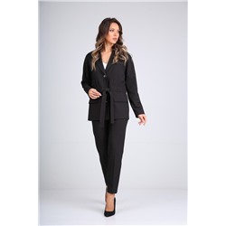 SandyNa 130513 черный_точка, Брюки,  Жакет