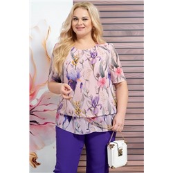 Alani Collection 1892 розово-фиолетовый, Брюки,  Блуза