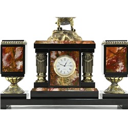 Настольный набор из яшмы "Двуглавый орел" 355*295*310мм.