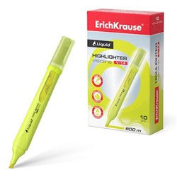 Текстовыделитель с жидкими чернилами Liquid Visioline V-14 Neon желтый 56027 ErichKrause