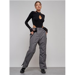 Полукомбинезон утепленный женский большого размера серого цвета 211Sr