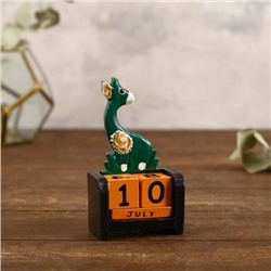 Вечный календарь ЖИРАФЧИК (разные цвета, дерево, роспись, ручная работа, высота 13 см.), с острова Бали, 1 шт.