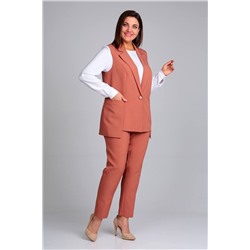 Liona Style 859 терракот, Брюки,  Блуза,  Жилет