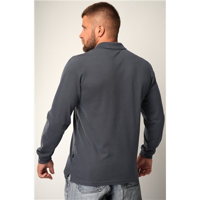 Мужской базовый лонгслив-поло Happyfox