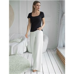 Футболка из трикотажа в широкий рубчик