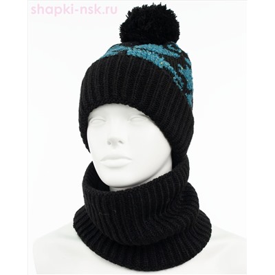 Q 201 D 201 Комплект флис (колпак+снуд) (52-54)