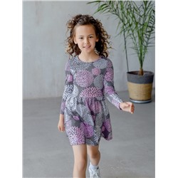 Платье Эля круги на сером