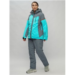 Горнолыжный костюм женский бирюзового цвета 02272-2Br