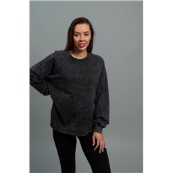 Женский лонгслив оверсайз из футера двухнитки Happyfox