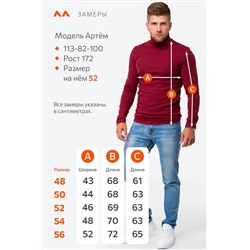 Мужская водолазка из рибаны Happyfox