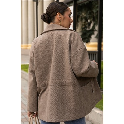 Пальто-пиджак (коричневый) Б14130-7М