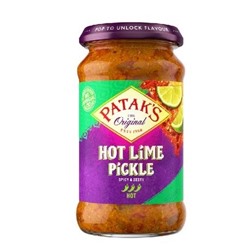 HOT LIME PICKLE Spisy & Zesty, HOT, Patak's (ХОТ ЛАЙМ ПИКУЛИ, Острый и пикантный, Патакс), 283 г.