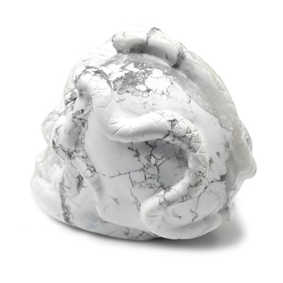 Череп из кахолонга со змеей "говлит" 87*64*78мм, 537г.