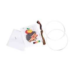 Набор для вышивания крестиком с пяльцами и иглой «Ежик»