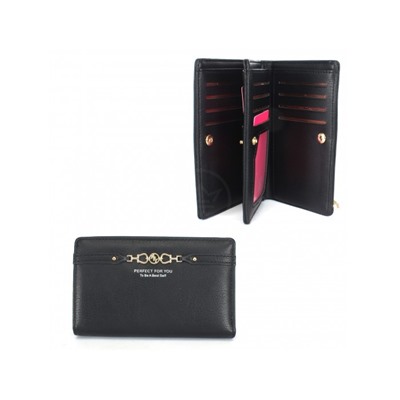Кошелек женский искусственная кожа ForeverYoung-6929-009,  4отд,  20карм,  черный 243320