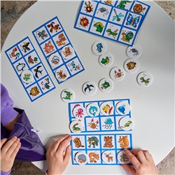 Лото с пластиковыми фишками «Ребятам о зверятах»