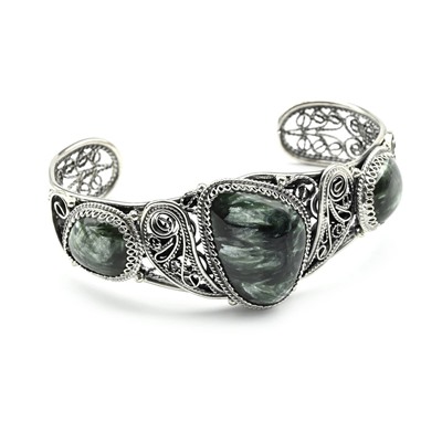 Браслет серафинит, 18 см.
