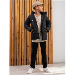 Парка зимняя "Южеал"для мальчика черный