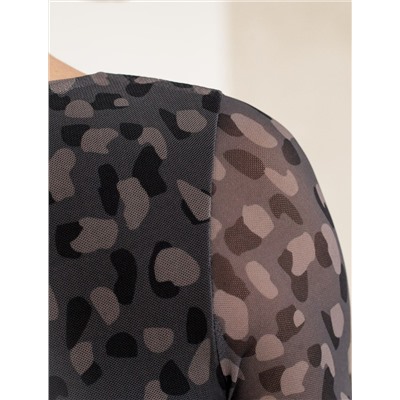 Джемпер с прозрачными рукавами