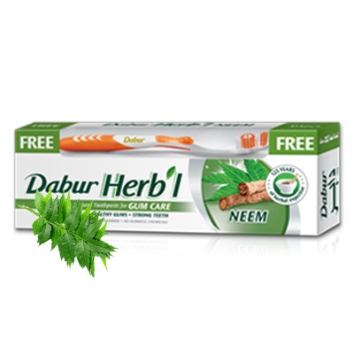 Herb'l NEEM Dabur (Дабур Хербл Ним (зубная щетка в подарок)), 150 г.