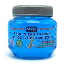 Гель"NICE" 250ml суперсильн. фикс.(син.) банка