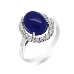 Кольцо из серебра сапфир кварц, К1058с