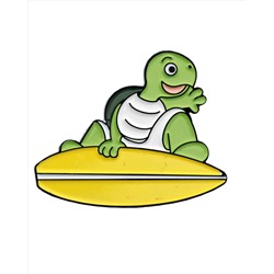 Металлический значок "Черепашка Сёрфингист"