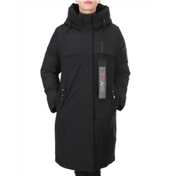 21-976 BLACK Куртка зимняя женская  AIKESDFRS (200 гр. холлофайбера) размеры 48-50-52-54-56-58