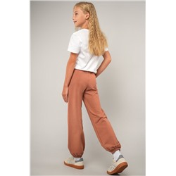 Брюки джоггеры из футера для девочки Happyfox