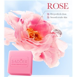Мыло для лица и тела с РОЗОЙ Sadoer Organic Rose Flower, 100 гр.