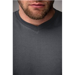 Мужская футболка больших размеров c V-вырезом Happyfox