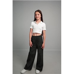 Брюки палаццо из футера для девочки Happyfox