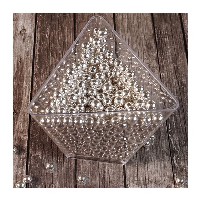 Сахарные шарики Серебро 4 мм New, 50 гр