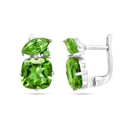 Серьги из серебра султанит, Диор