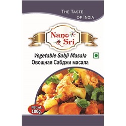 VEGETABLE SABJI MASALA, Nano Sri (ОВОЩНАЯ САБДЖИ МАСАЛА, Нано Шри), 100 г.