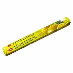 Hem Incense Sticks LIME LEMON (Благовония ЛАЙМ - ЛИМОН, Хем), уп. 20 палочек.