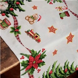 Дорожка столовая "Новогодняя ностальгия" 45*150 см. хлопок 100%